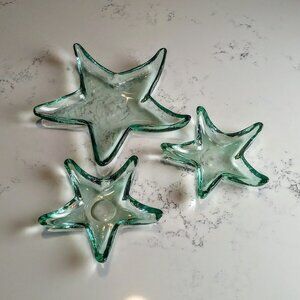 Ecoglass Spain Green Recycled Glass Starfish Set